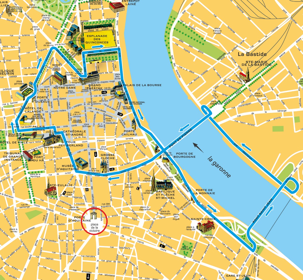 Bordeaux - Mapa retirado do site da cidade