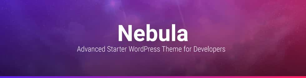 WordPress Starter Theme: Nebula download image with a purple background