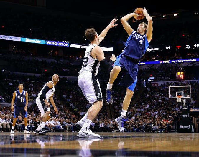 Dirk Nowitzki made the one-footed, fadeaway jumper his signature move. Nowitzki, who has played 20 years with the Mavs, might be playing at Target Cen