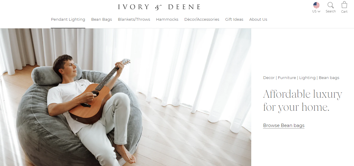 Ivory and Deene website