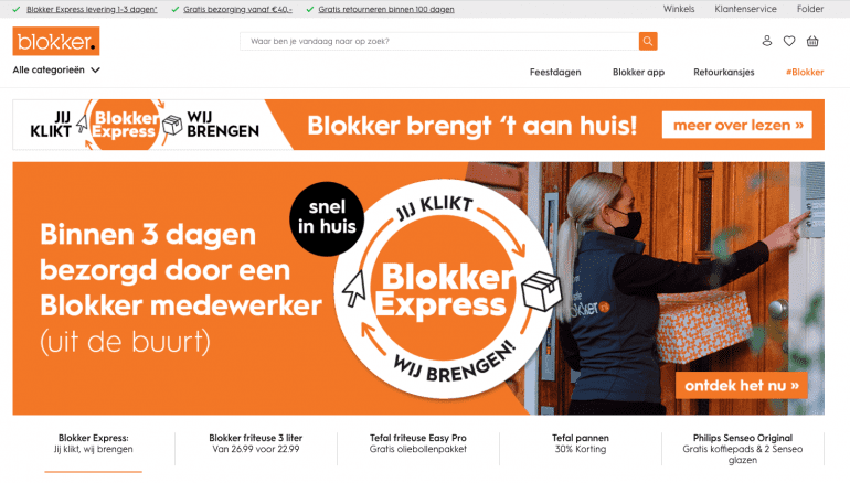 blokker express thuisbezorging