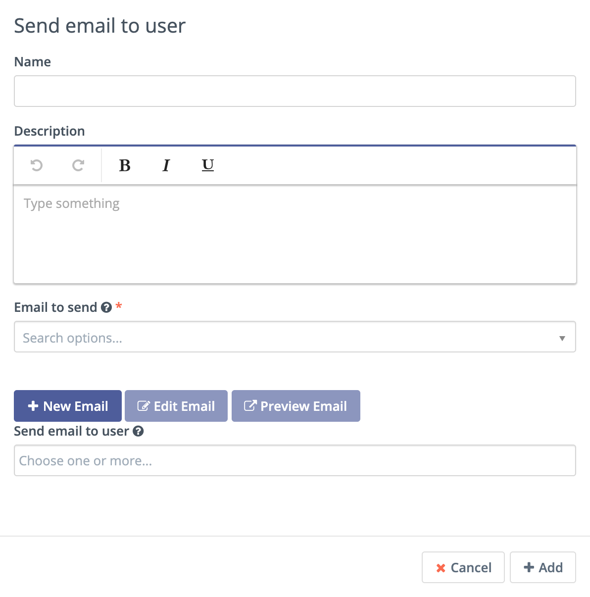 Form Action - Email User