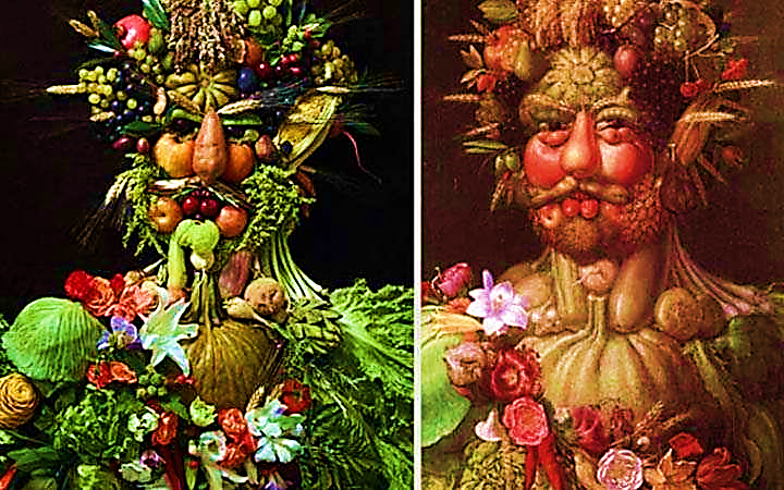 Esculturas feitas de vegetais homenageiam famoso pintor italiano ...