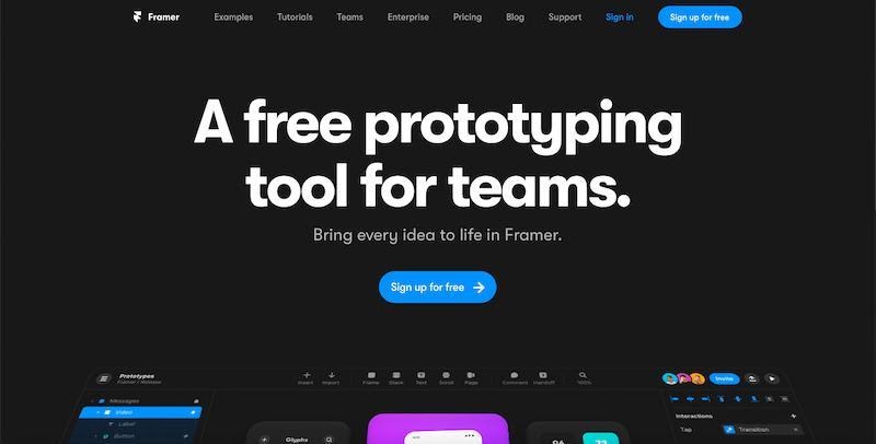 Framer - design and prototyping tool 