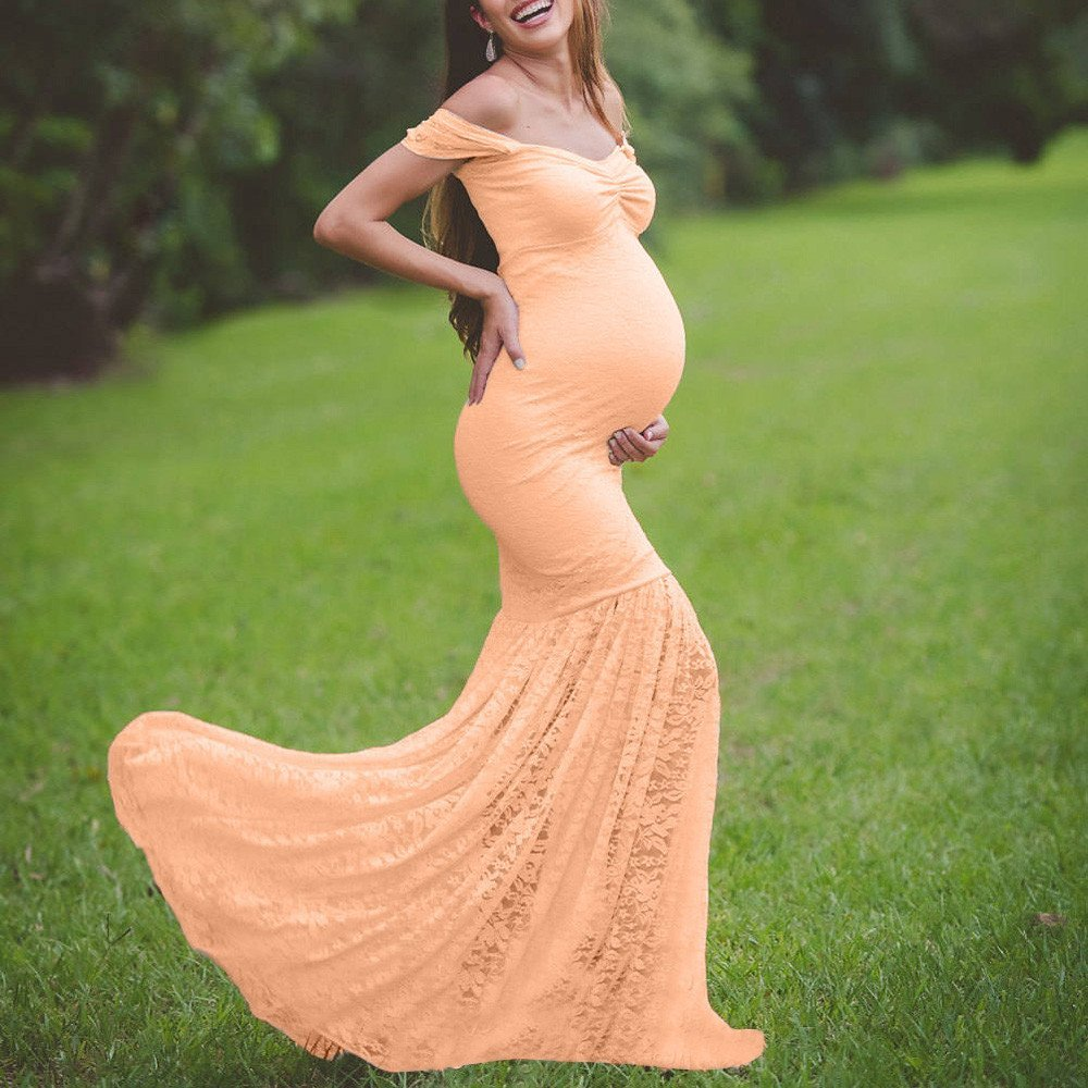 Elegant Maternity Lace Dress