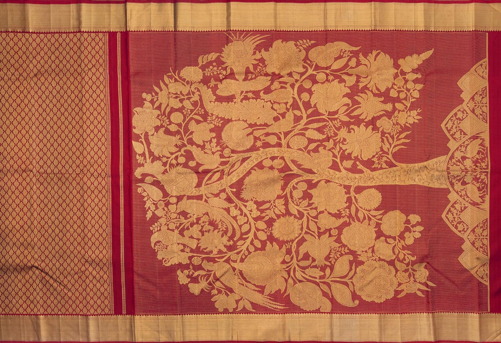 The ‘Tree of Life’ handloom Kanchipuram silk saree is a signature RmKV creation and one of our most iconic designs.  
