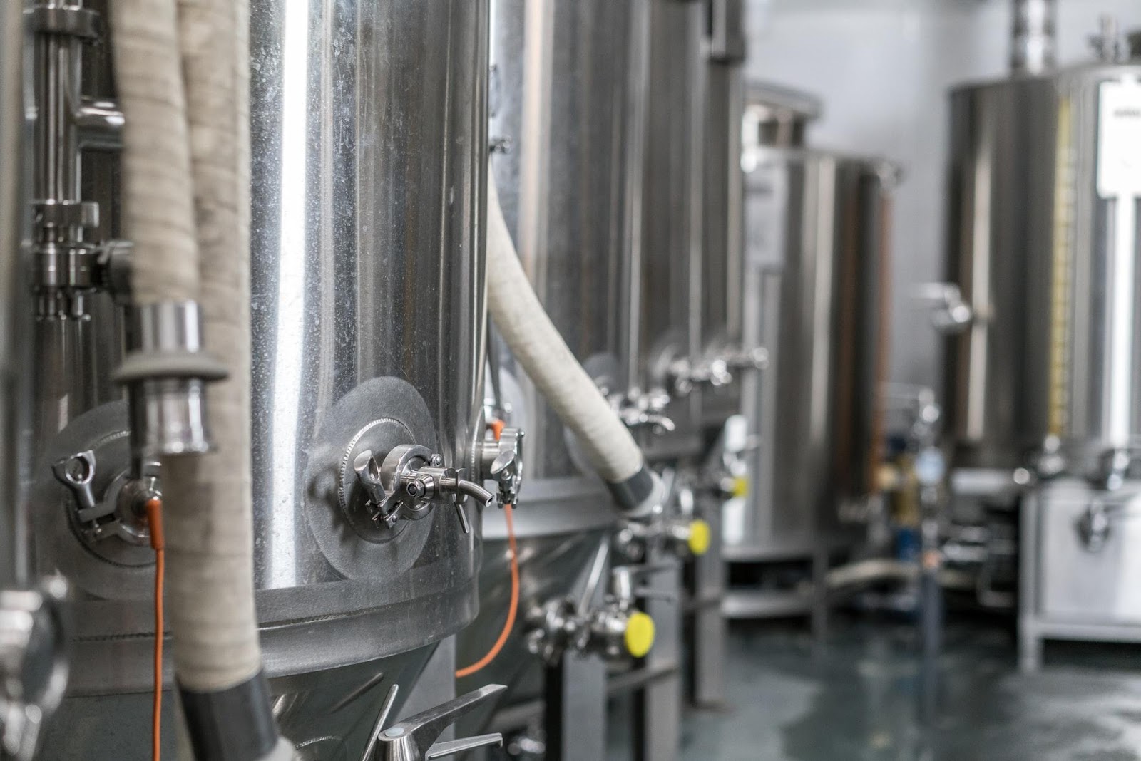 A picture of some brewery equipment.