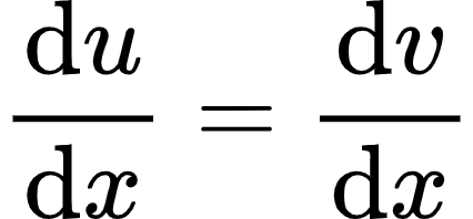 {"type":"align*","code":"\\begin{align*}\n{\\diff{u}{x}}&={\\diff{v}{x}}\t\n\\end{align*}","id":"42-1","font":{"color":"#000000","size":10,"family":"Arial"},"ts":1598359125592,"cs":"QGE99Y15TXDest1rhi200w==","size":{"width":70,"height":32}}