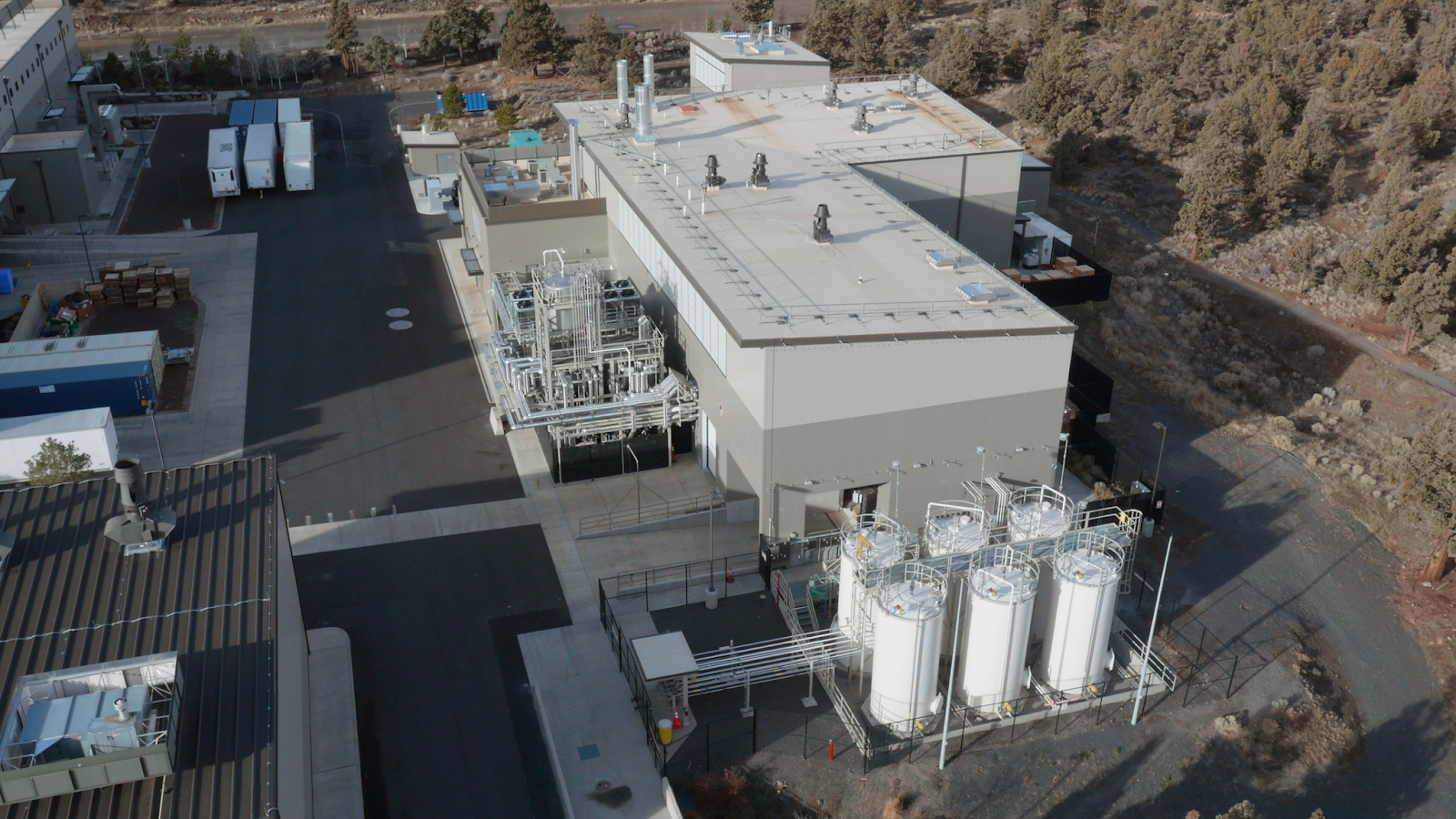 Aerial view of the Suterra production facility in Bend, OR.