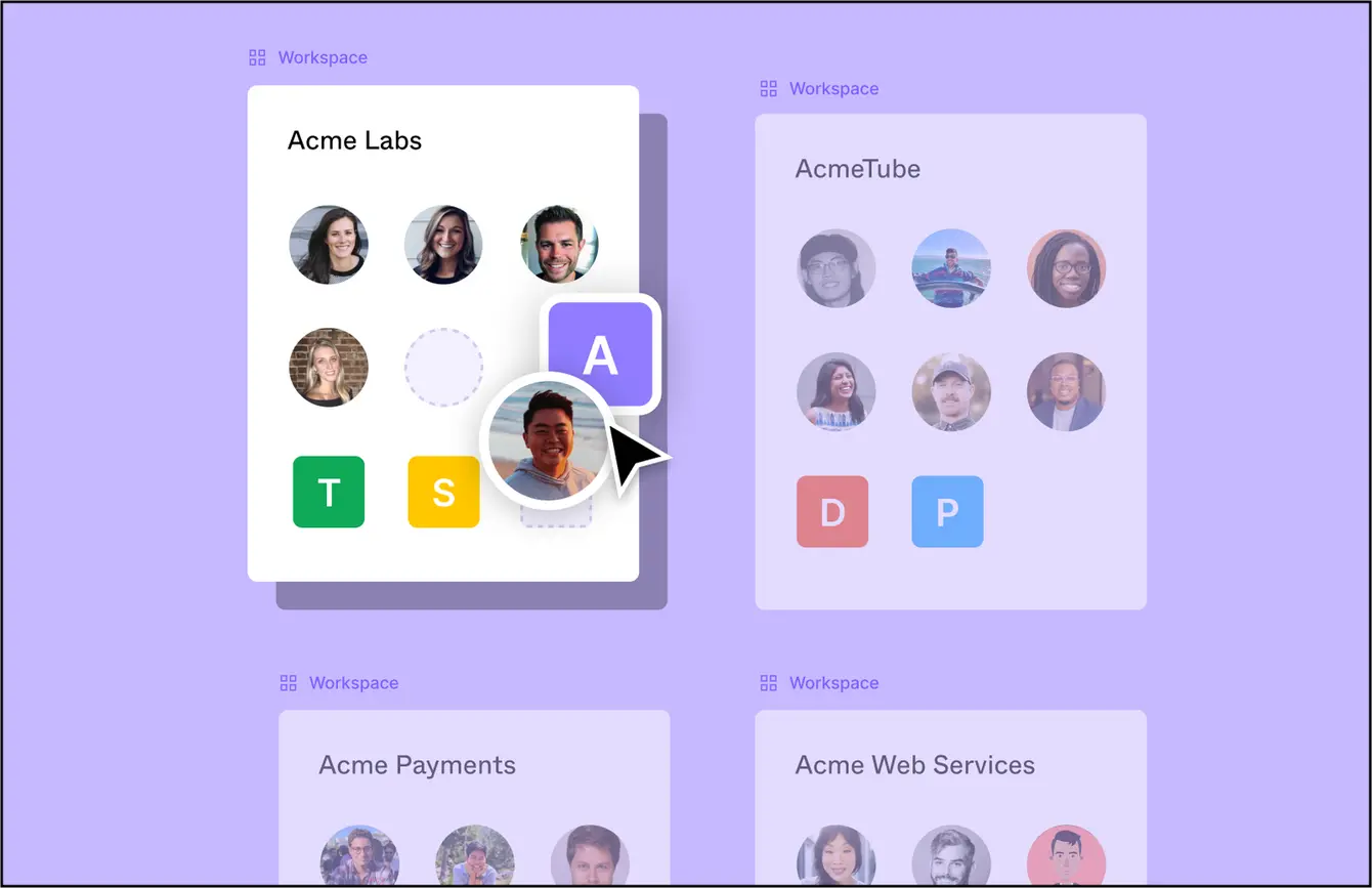 Figma Enterprise allows you to create dedicated workspaces for each department in your organization.
