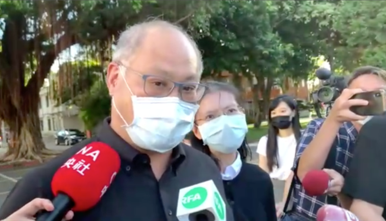 曾被中国关押五年的政治犯、台湾人权工作者李明哲，与妻子李净瑜，3日受邀与美国众议院议长佩洛西座谈。（记者夏小华摄）