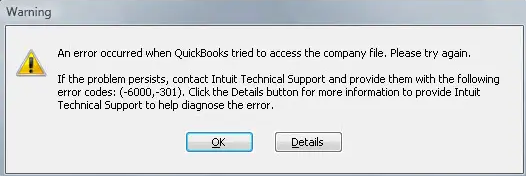 QuickBooks Error -6000, 301