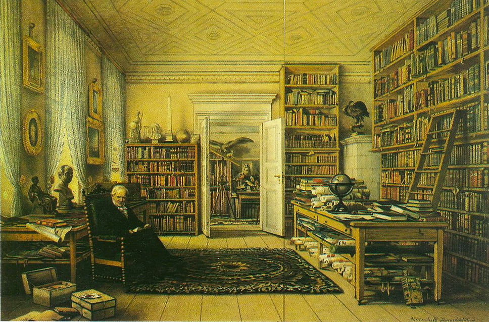  gravura de Humboldt em sua casa