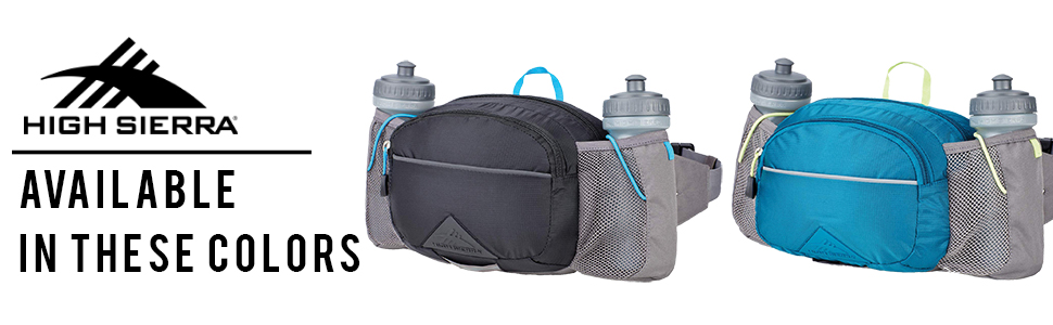 It includes two water bottles that fit into the side pockets with bungees for added security day