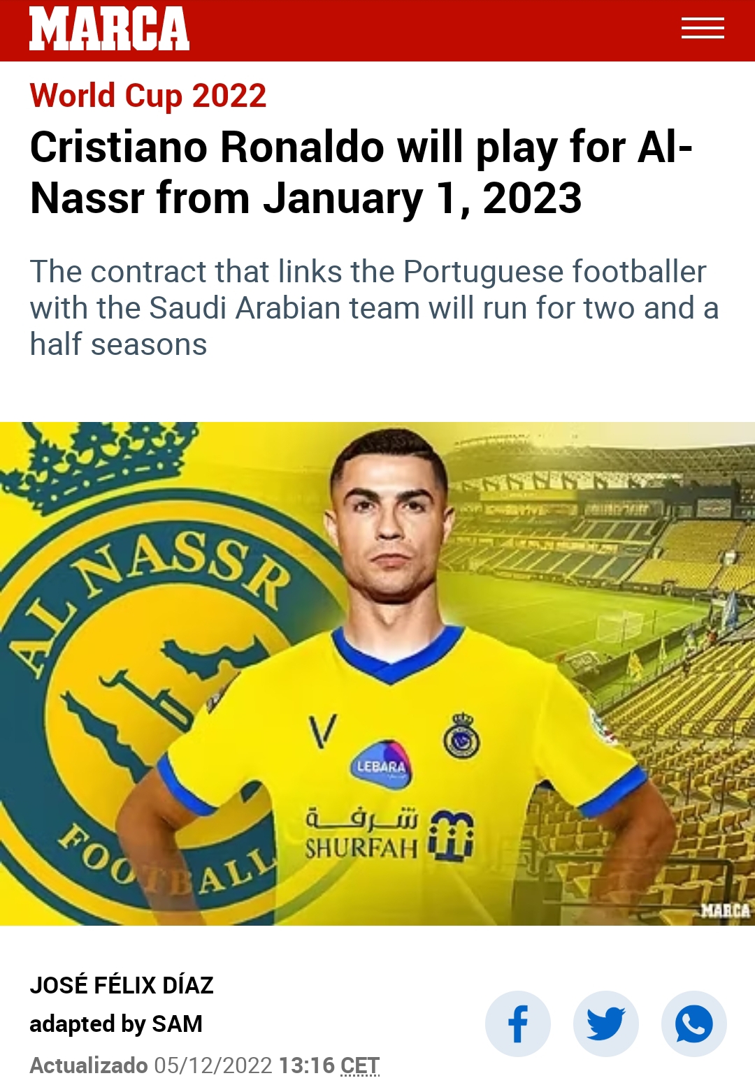 Cristiano Ronaldo mocked after 'agreeing' Al Nassr deal following