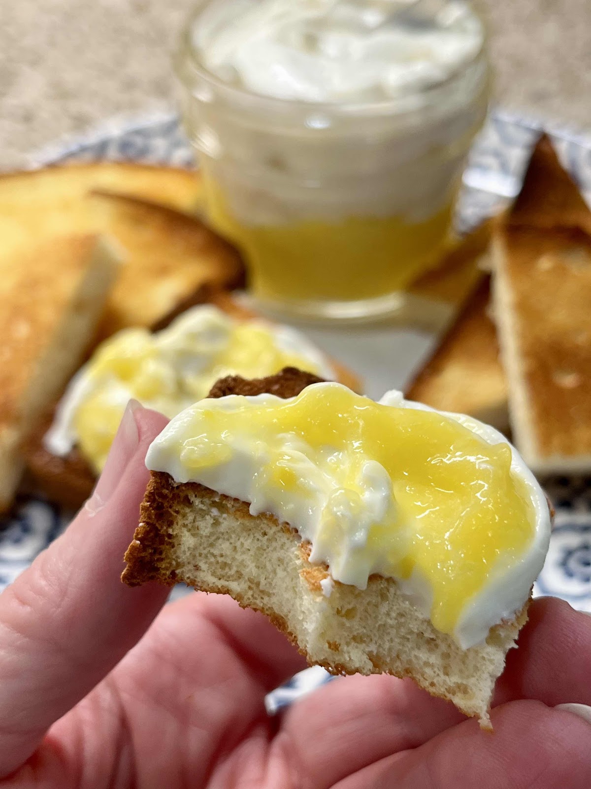 Lemon Curd Spread on keto toast