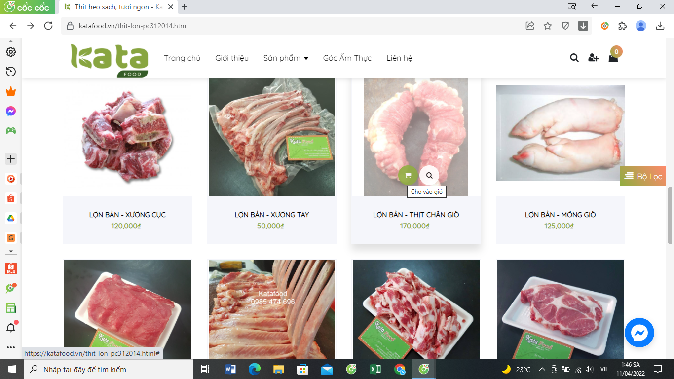 Địa chỉ uy tín luôn niêm yết giá sản phẩm trên website