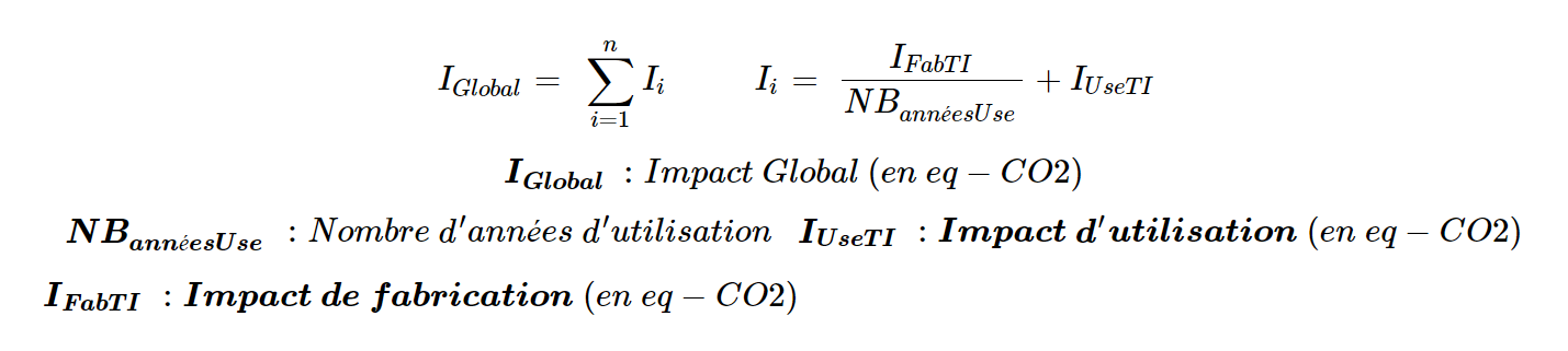 Formule de calcul