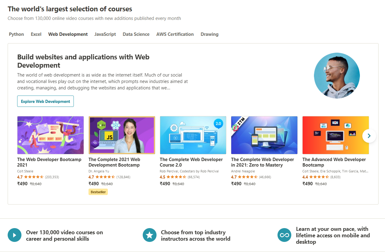 The World's Largest Selection of Courses