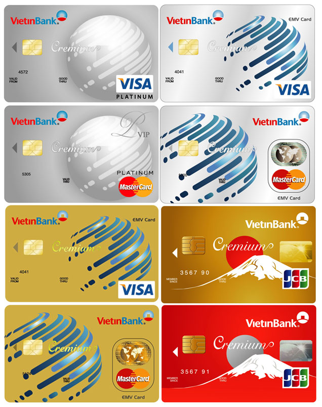 Các loại thẻ ATM ngân hàng Vietinbank và biểu phí dịch vụ