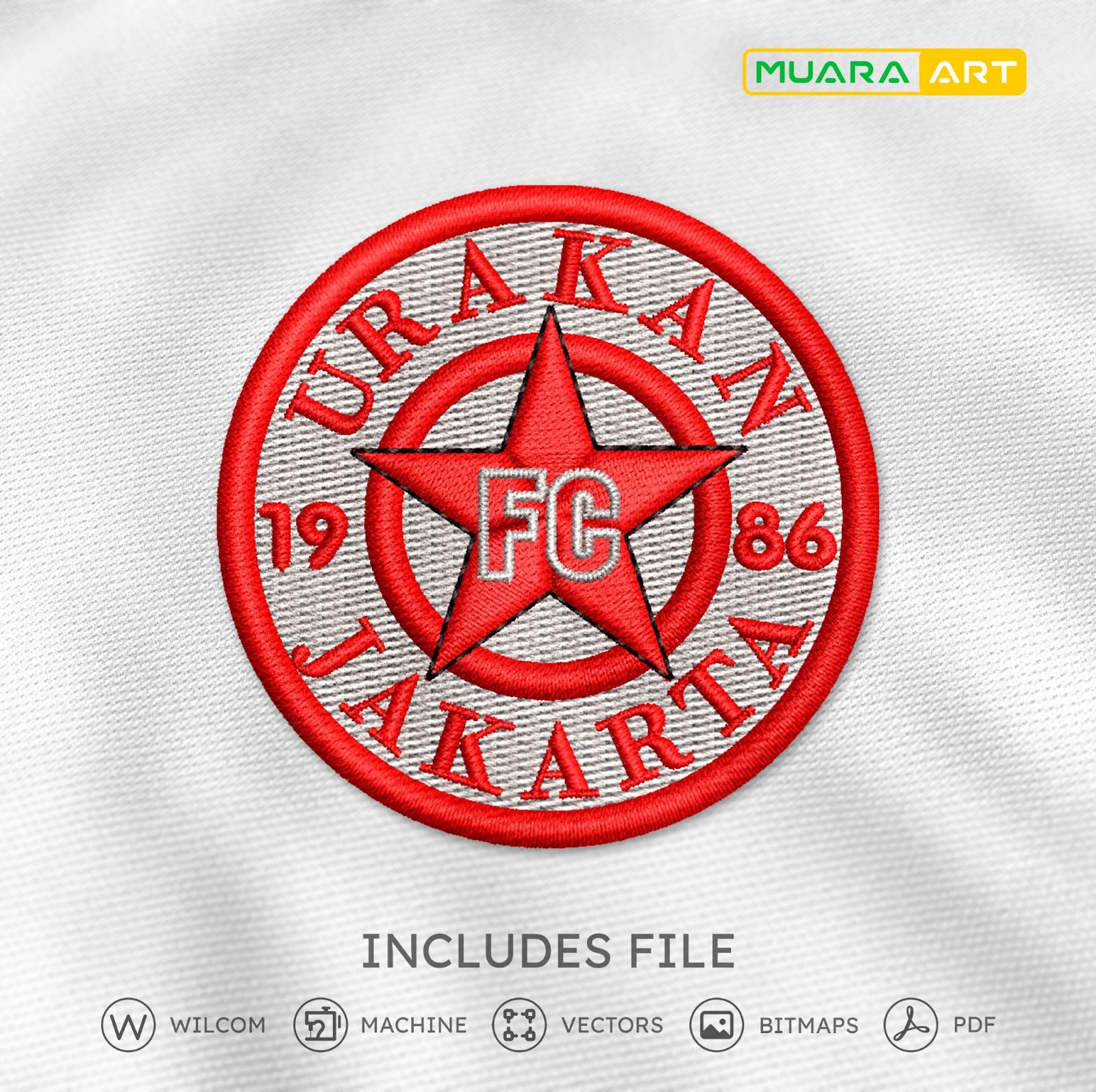 Desain Bordir Logo Urakan FC (Jakarta Timur)