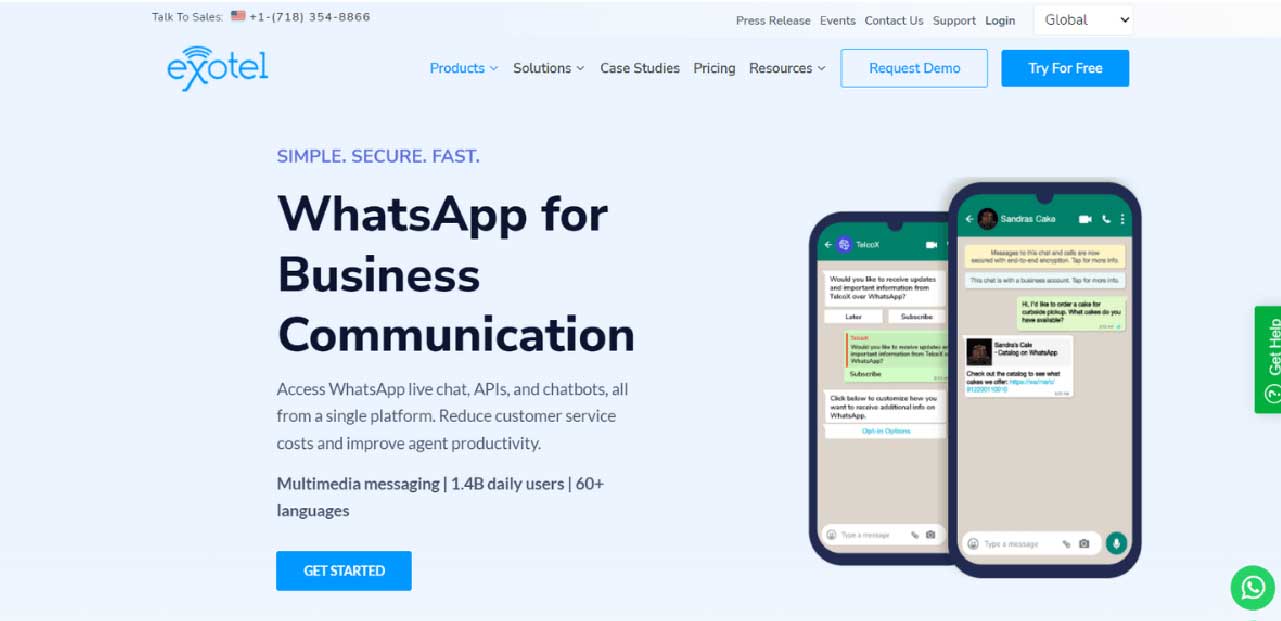 Best WhatsApp chatbot providers in the UAE | WhatsApp solution from Exotel.