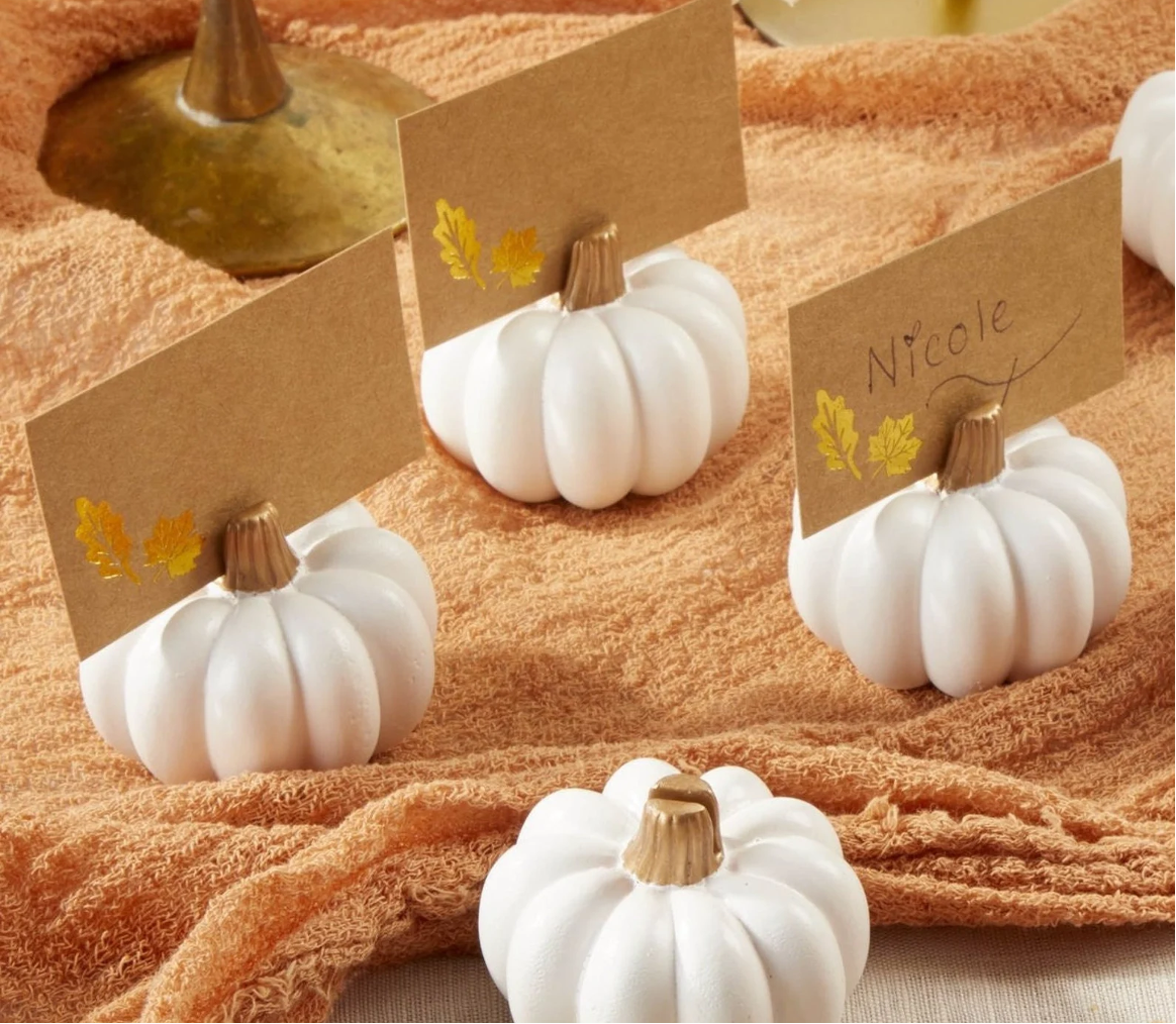 pumpkin place card holder photo