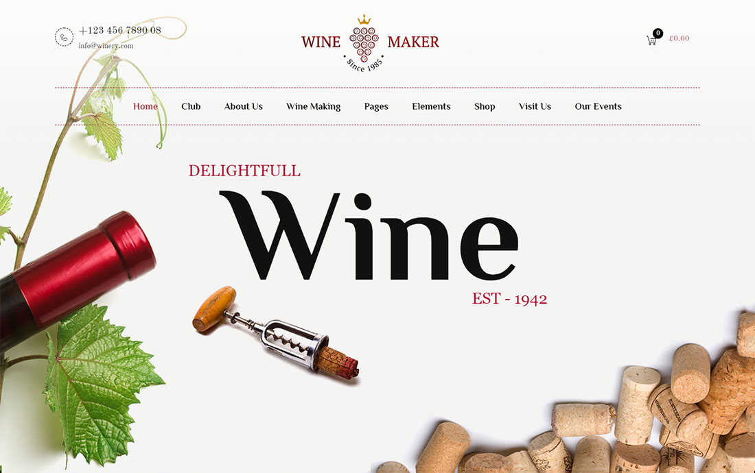 tema de WordPress para tienda de vinos