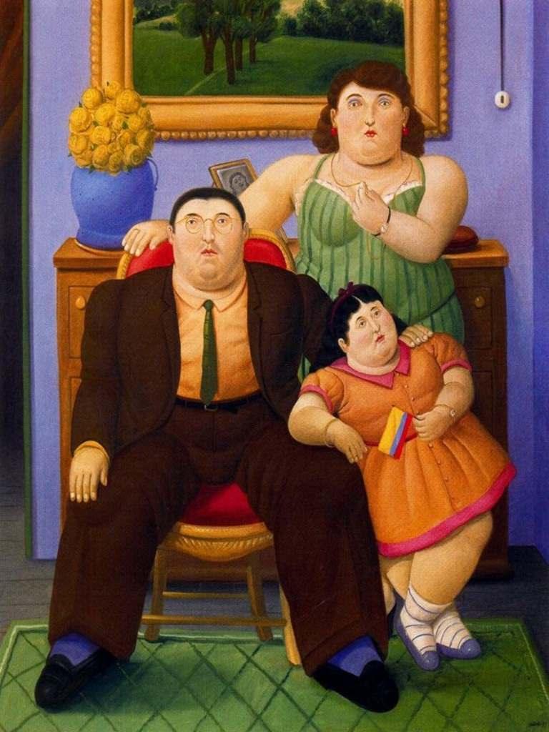 Fernando Botero Familia Colombiana painting | framed paintings for ...