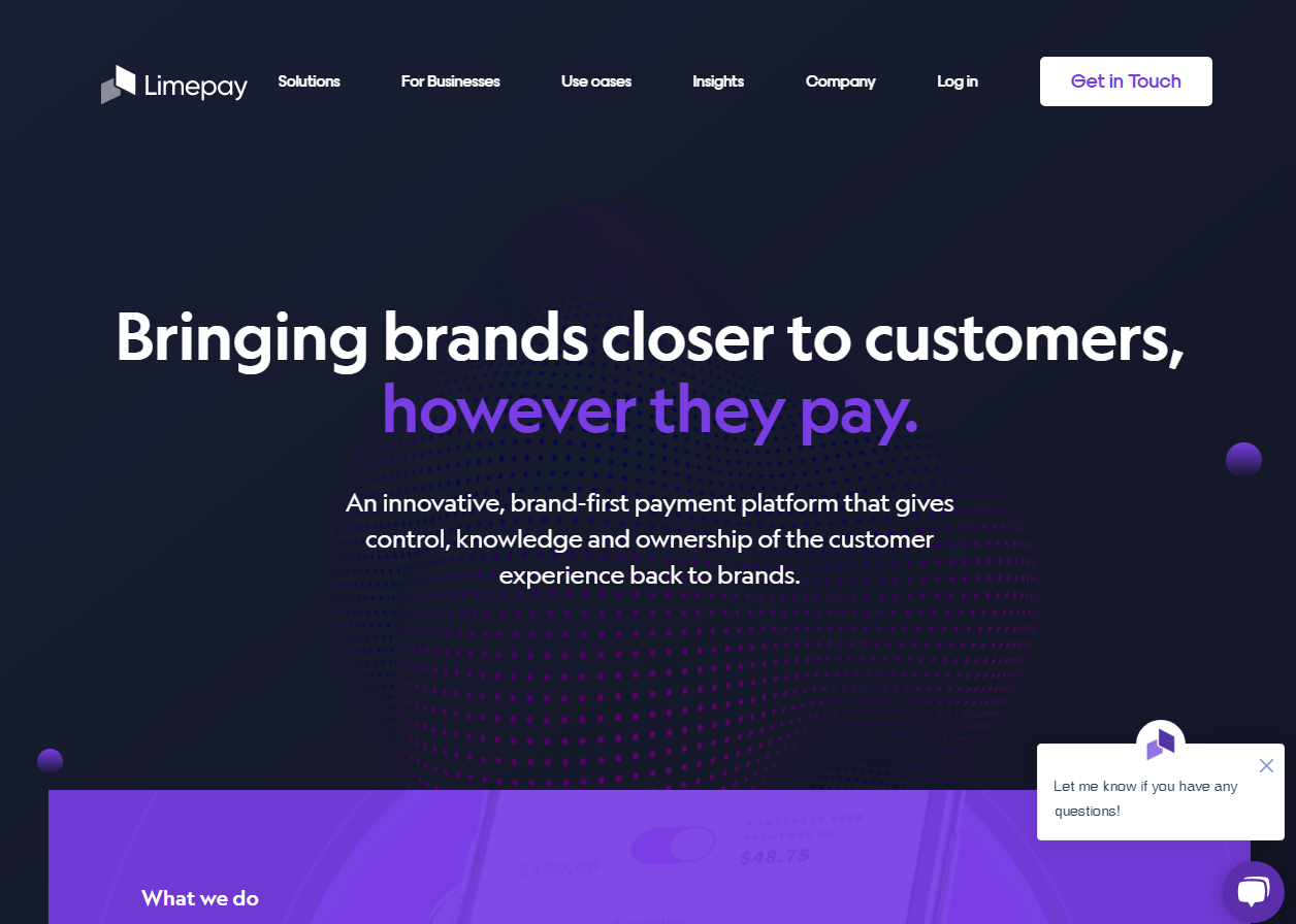 Limepay web design