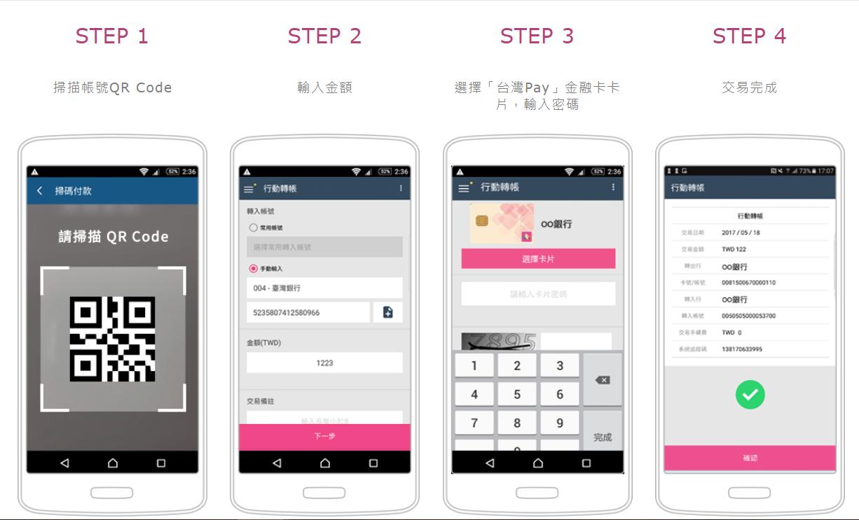 台灣 Pay 轉帳教學 4 步驟
