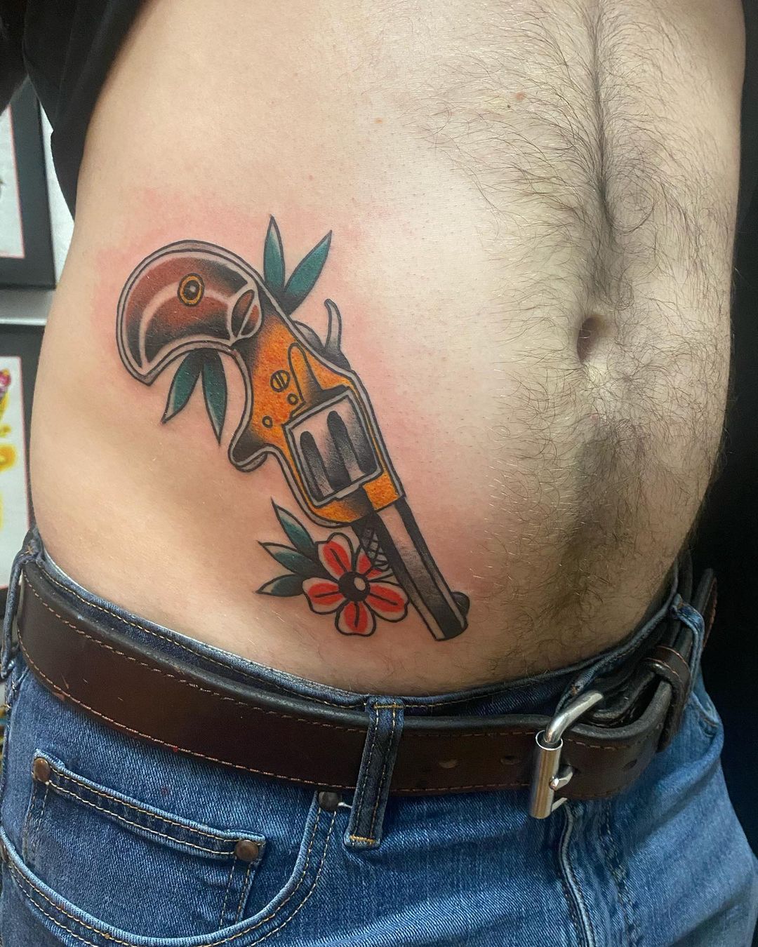Traditional Gun Tattoo 
