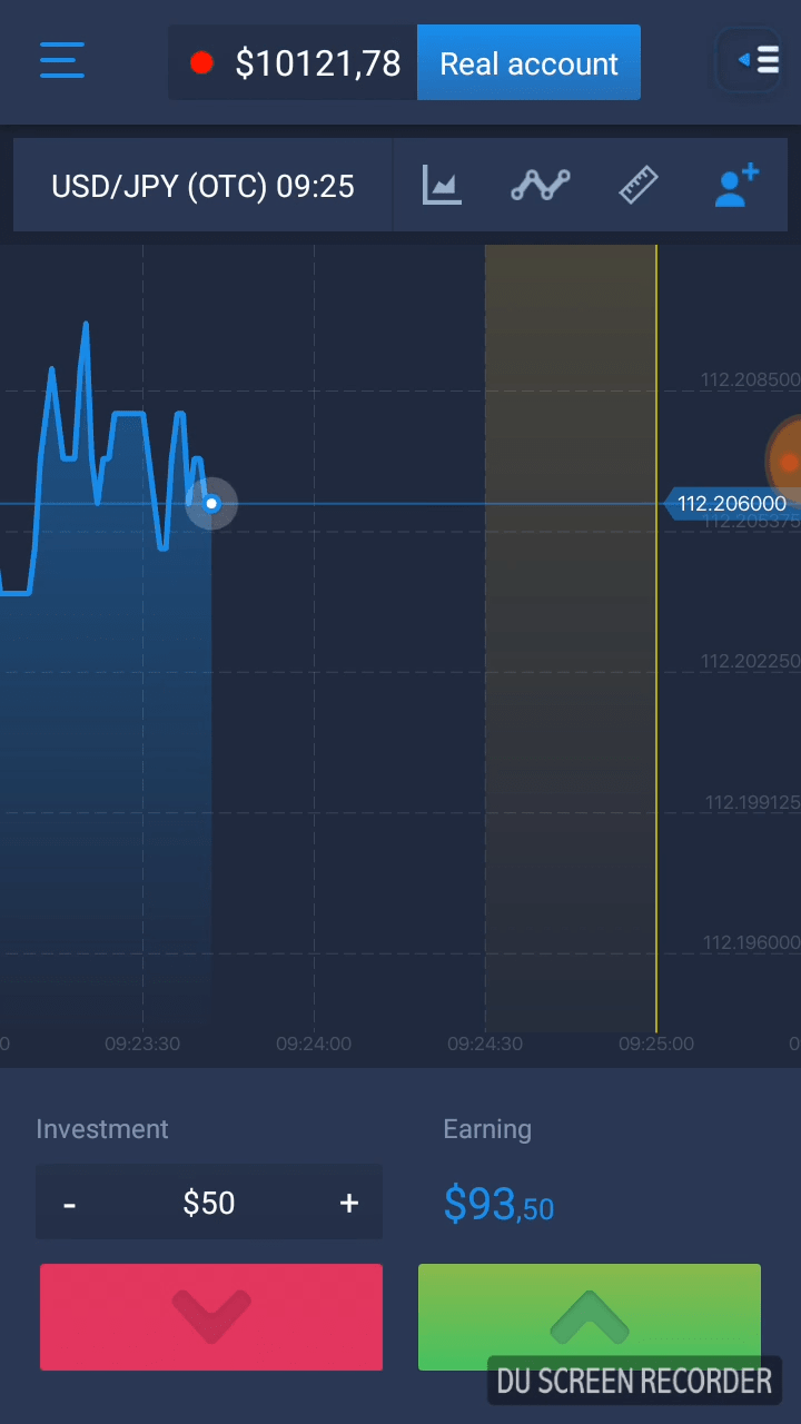 O aplicativo móvel Expert Option