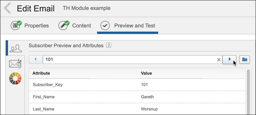 Preview and Test tab in Content Builder.