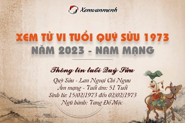 Tử vi tuổi Quý Sửu nam mạng năm 2023 