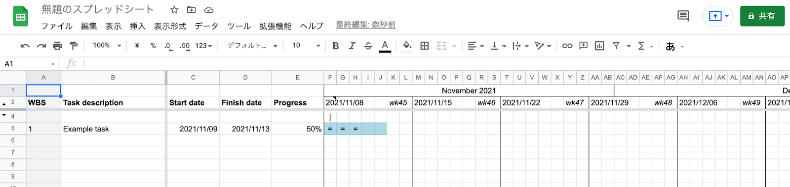 Task Scheduleのいタブの初期状態は以下の画像のようになっているので、使いやすいように編集しましょう