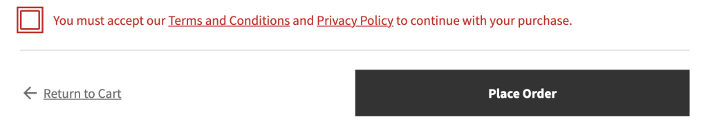 terms and conditions and private policy