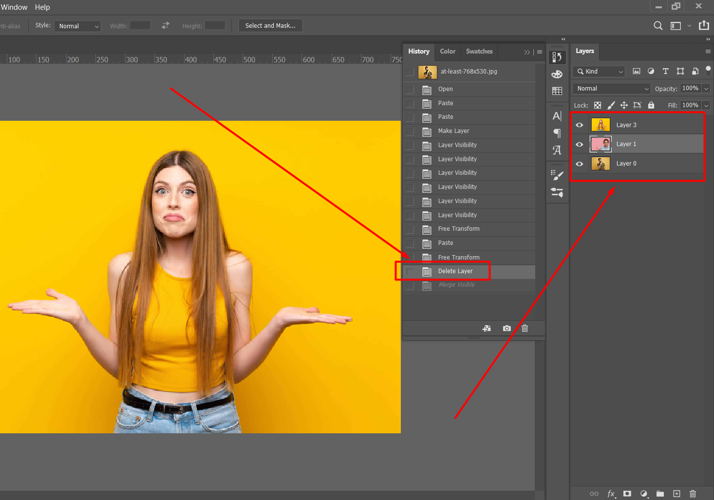 photoshop how to unmerge layers