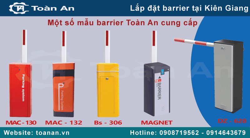Một số mẫu barrier tự động tiêu biểu lắp đặt tại Kiên Giang.
