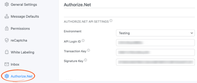 Connect your Authorize.net account in Formidable's settings