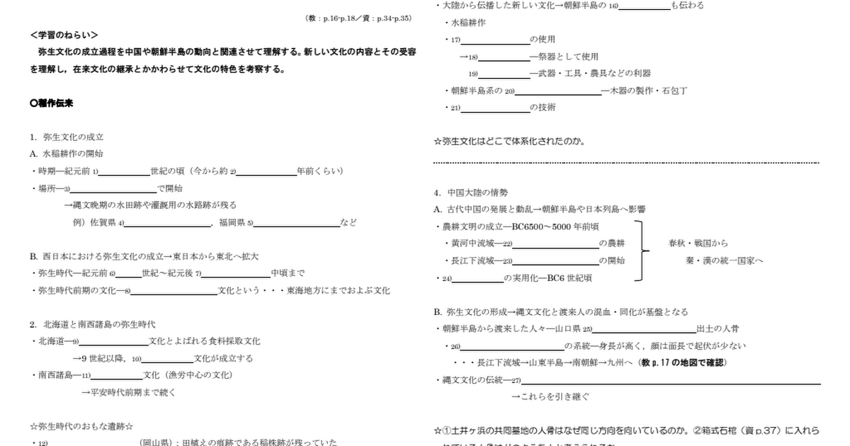 日本史b 授業プリント Kenta S Classroom