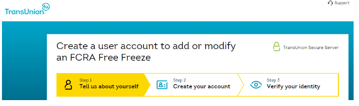 Steps to a Transunion Credit Freeze