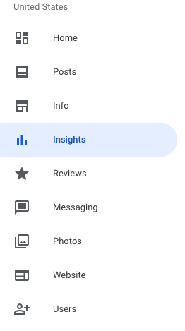 google my business features screenshot