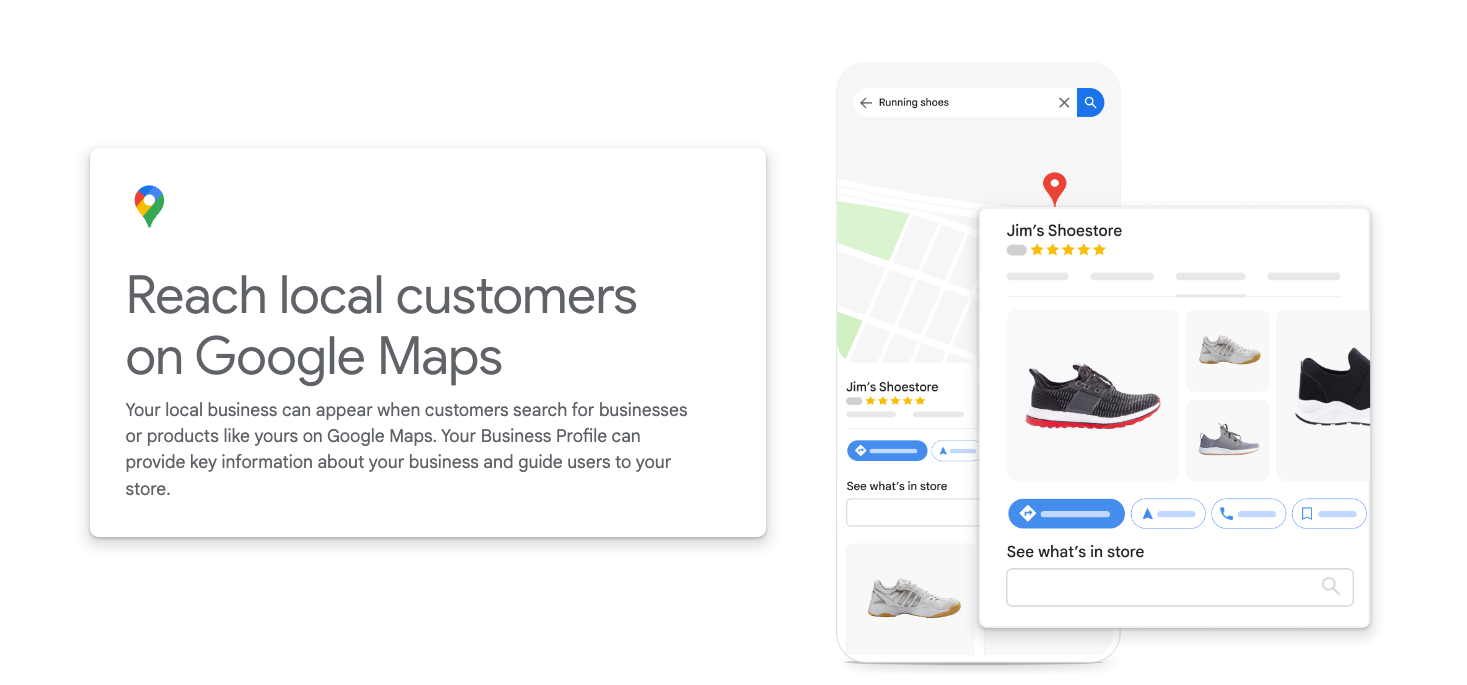 Google Merchant local placements on maps.