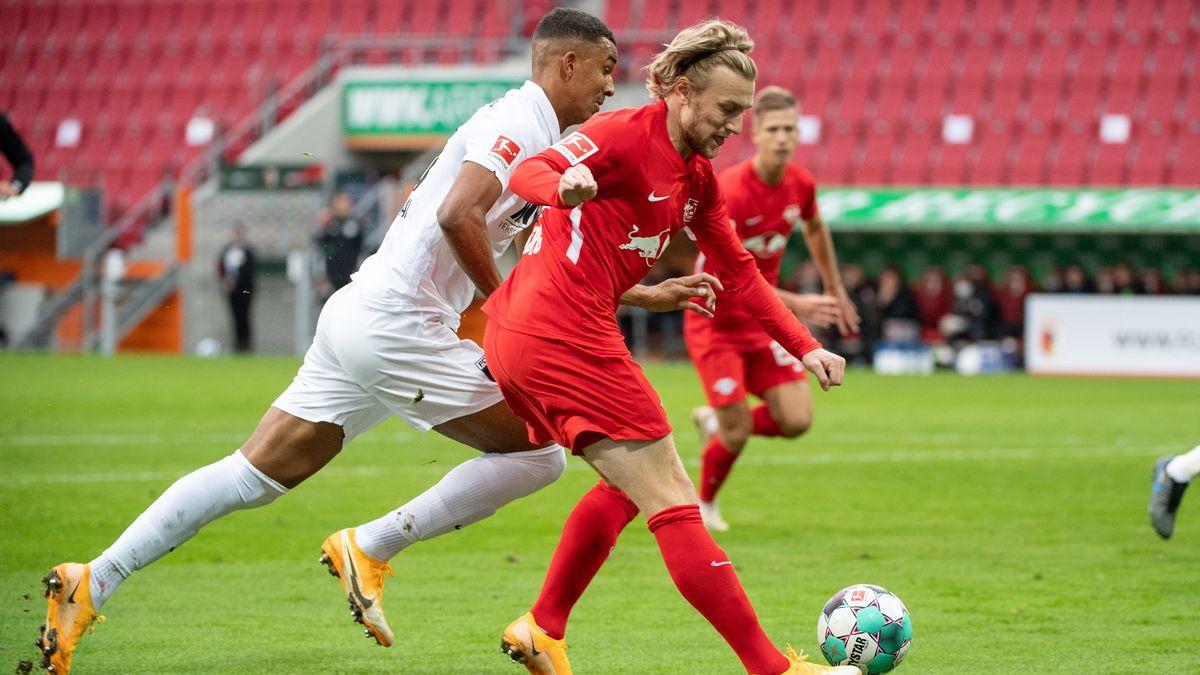 RB Leipzig đã đánh bại Augsburg 2-0 ở trận lượt đi