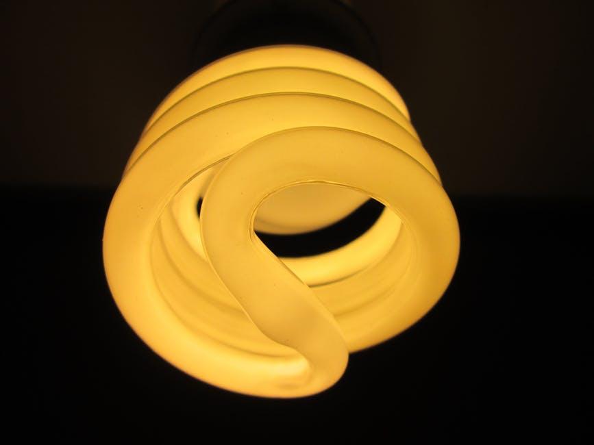 White Spiral Light Bulb