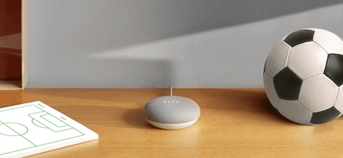 Immagine di uno smart speaker di Google.