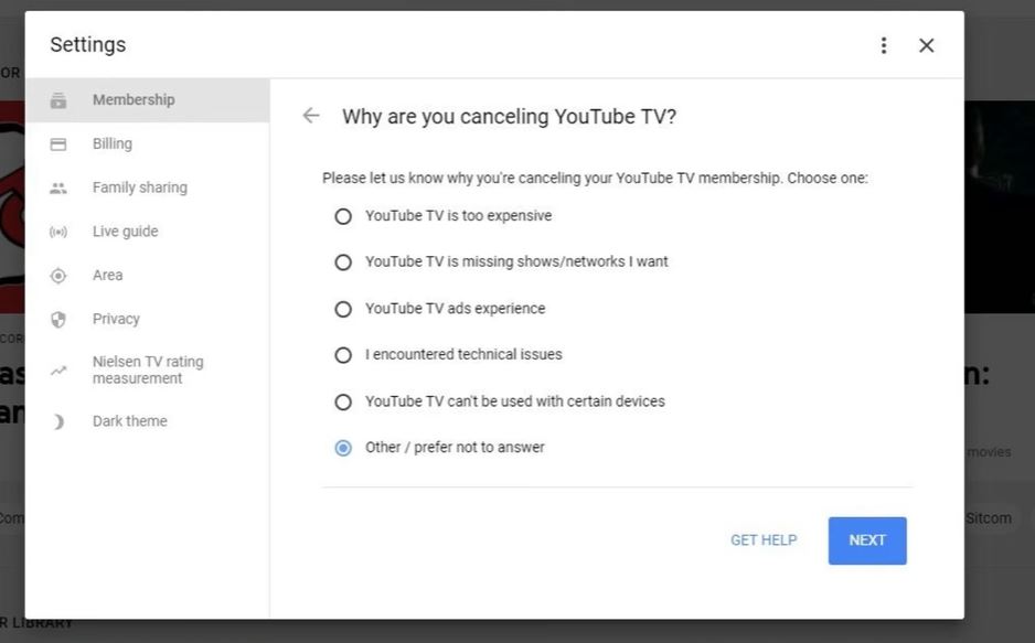 How To Cancel YouTube TV Subscription (on the Web)