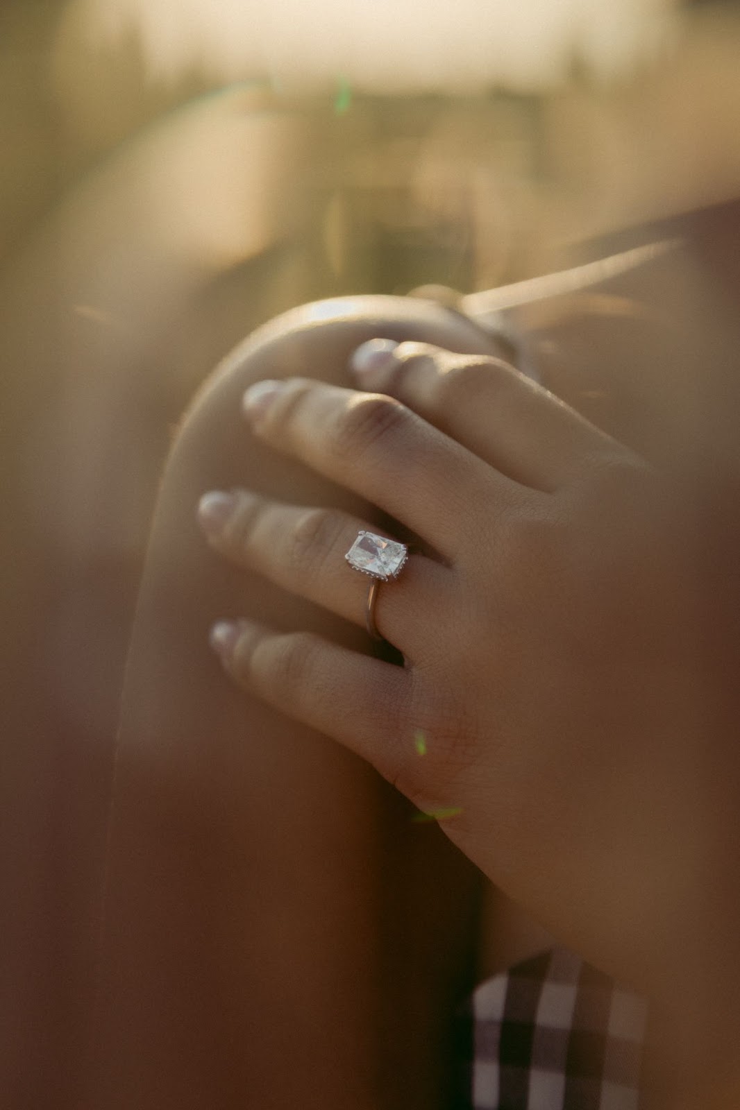 woman wearing a diamond ring