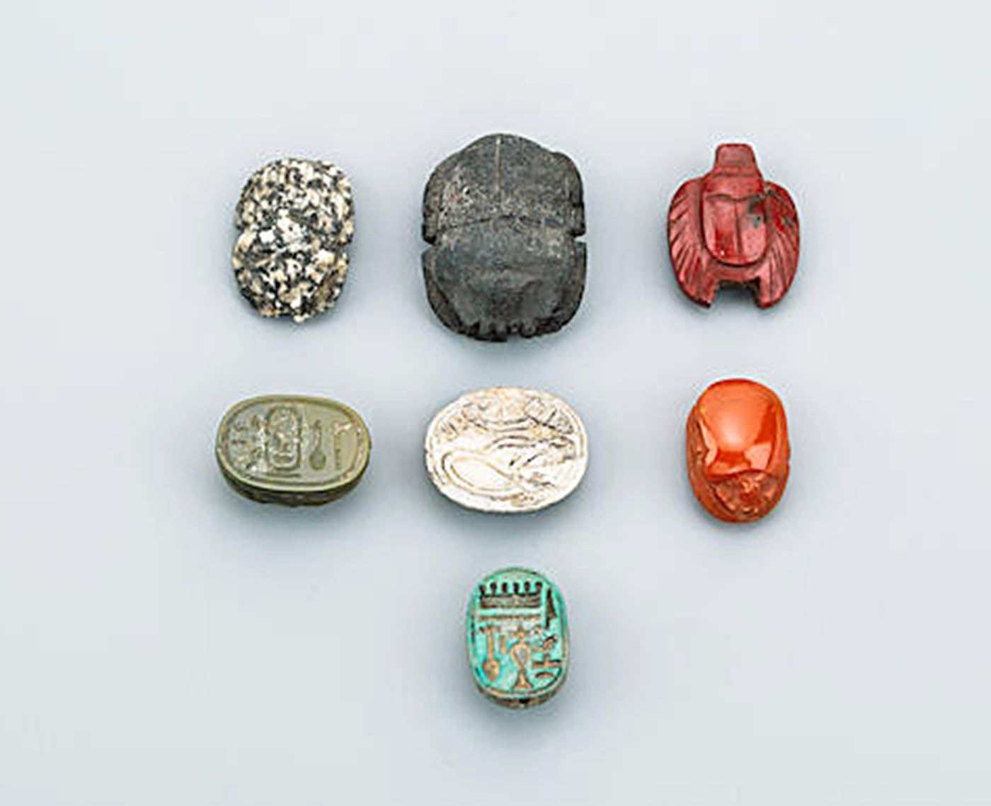 selection ancient egyptian scarabs